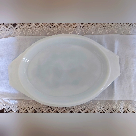 Pyrex Horizon Blue Casserole Dish, Rare Oval Divided Serving Dish - Picture 4 of 7